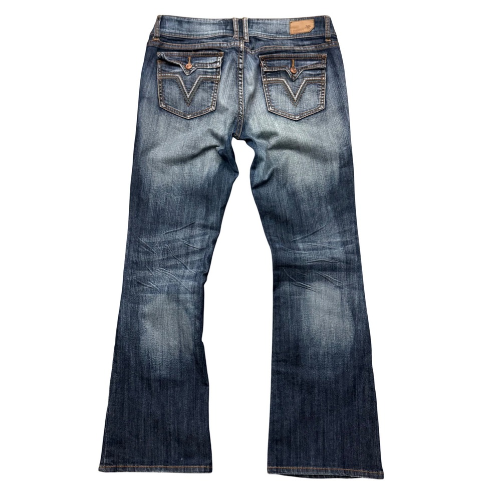 Y2K Vigoss Bootcut Jeans Dark Wash Flap Pockets Juniors 11